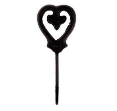 Black Floral And Heart Pattern Iron Hook