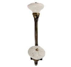 Cream Wheel Flower Ceramic Antique Iron Hook