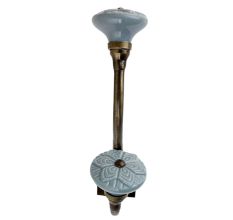 Grey Wheel Flower Ceramic Antique Iron Hook