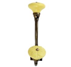 Yellow Wheel Flower Ceramic Antique Iron Hook