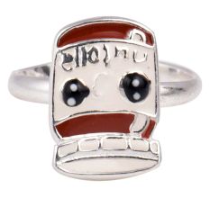 Nutela Jar In Silver Adjustable Children Toe Ring