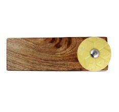 Yellow Wheel Flower Ceramic Wooden Door Stopper