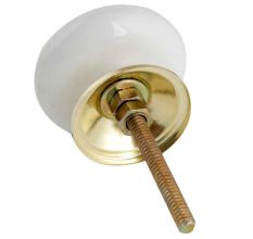 Golden Cockatoo Pattern Ceramic Dresser Knobs