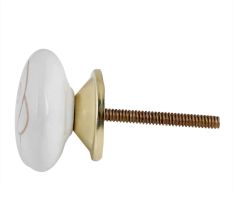 Golden Jumbo Elephant Pattern Ceramic Cabinet Knobs