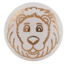 Golden Lion Pattern Ceramic Cabinet Knobs