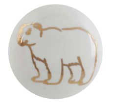 Golden Bear Pattern Ceramic Cabinet Knobs