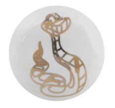 Golden Snake Pattern Ceramic Cabinet Knobs