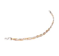Stylish 92.5 Sterling Silver Gold Plated Bracelet