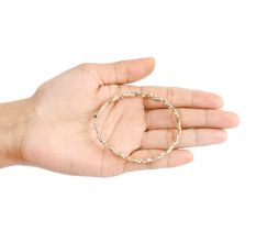 Stylish 92.5 Sterling Silver Gold Plated Bracelet