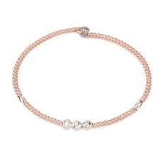 Elegant Dual Tone Gold and 92.5 Sterling Silver Rope Bangle Or Bracelet