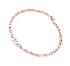 Elegant Dual Tone Gold and 92.5 Sterling Silver Rope Bangle Or Bracelet