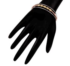 Stylish Multiline Adjustable 92.5 Sterling Silver Gold Plated Bracelet