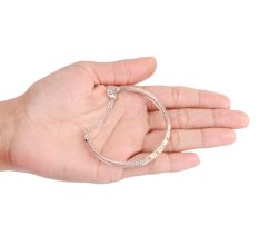 Stylish Multiline Adjustable 92.5 Sterling Silver Gold Plated Bracelet