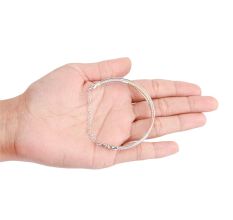 92.5 Sterling Silver And Gold Plated  Braid Adjustable Bracelet