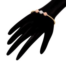 Dual Tone Round Beads Stylish Latest Designer 92.5 Sterling Silver Gold Plated Rope Bracelet