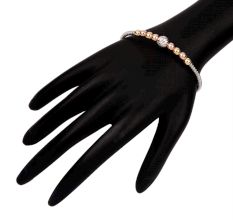 Elegant Gold Plated 92.5 Sterling Silver Bead Braided Bracelet Kada