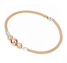 Delicate Multi Colored 92.5 Sterling Silver Bead Adjustable Bracelet