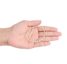 Delicate Multi Colored 92.5 Sterling Silver Bead Adjustable Bracelet