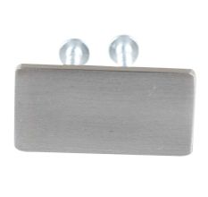 Silver Rectangle Stainless Steel Small Cabinet Knobs