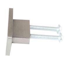 Silver Rectangle Stainless Steel Small Cabinet Knobs