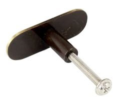Antique Stainless Steel Thin Oval Dresser Knobs