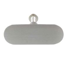 Silver Stainless Steel Thin Oval Dresser Knobs