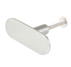 Silver Stainless Steel Thin Oval Dresser Knobs