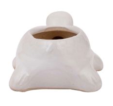 Handmade White Ceramic Tortoise Shape Planter