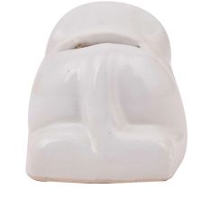 White Handmade Ceramic Elephant Shape Pot Or Planter