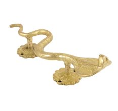 Handmade Golden Brass Cobra Snake Door Handles