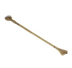 Handmade Golden Brass Back Scratcher Hand Shape With Cobra Head