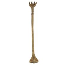 Handmade Golden Brass Back Scratcher Hand Shape With Cobra Head