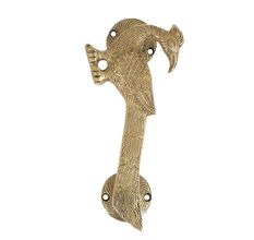 Handmade Golden Brass Door Handle Indian Peacock Design