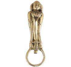 Handmade Golden Brass Brass Opener With Tribal Figurine