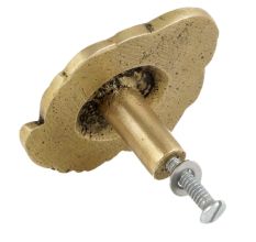 Handmade Golden Brass Dresser Drawer Knob In Rose Flower Design