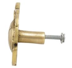 Handmade Golden Brass Dresser Drawer Knob In Rose Flower Design