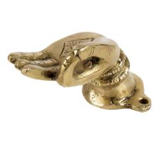 Handmade Golden Brass Door Handle With Buddha Meditating Hand