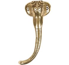 Handmade Golden Brass Elephant Face Door Handle