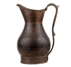 Handmade Dark Finish Brass Water Jug or Pitcher