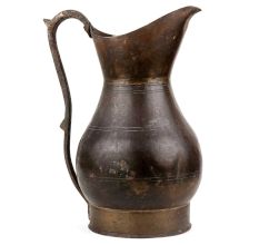Handmade Dark Finish Brass Water Jug or Pitcher