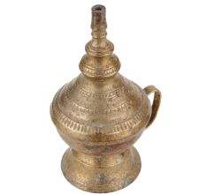 Handmade Golden Brass Kerosene Oil Lamp Rare Collectable