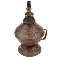 Handmade Antique Finish Brass Indian Kerosene Oil Lamp