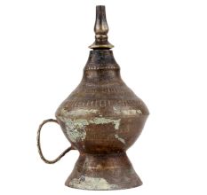 Handmade Antique Finish Brass Indian Kerosene Oil Lamp