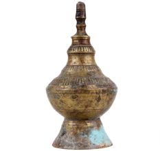 Handmade Patina Rich Brass Kerosene Oil Lamp