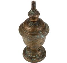 Handmade Brown Brass Wick Oil Lamp For Household Decoration