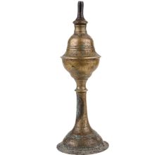 Handmade Dark Finish  Brass Oil Lamp Old Classic Design