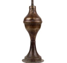 Handmade Brown Patina Brass Oil Lamp