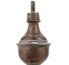 Handmade Patina Rich Brass Oil Lamp With A Single Wick