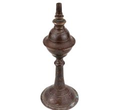 Handmade Tan Finish Brass Traditional Oil Kerosene Lamp