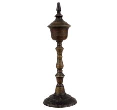Hnadmade Tan Brass Kerosene Oil Lamp Traditional Light For Home